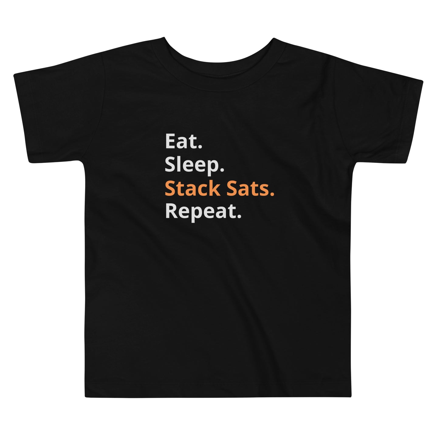 Toddler 'Eat. Sleep. Stack Sats.' Tee (Dark)