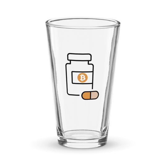 'Orange Pill' pint glass