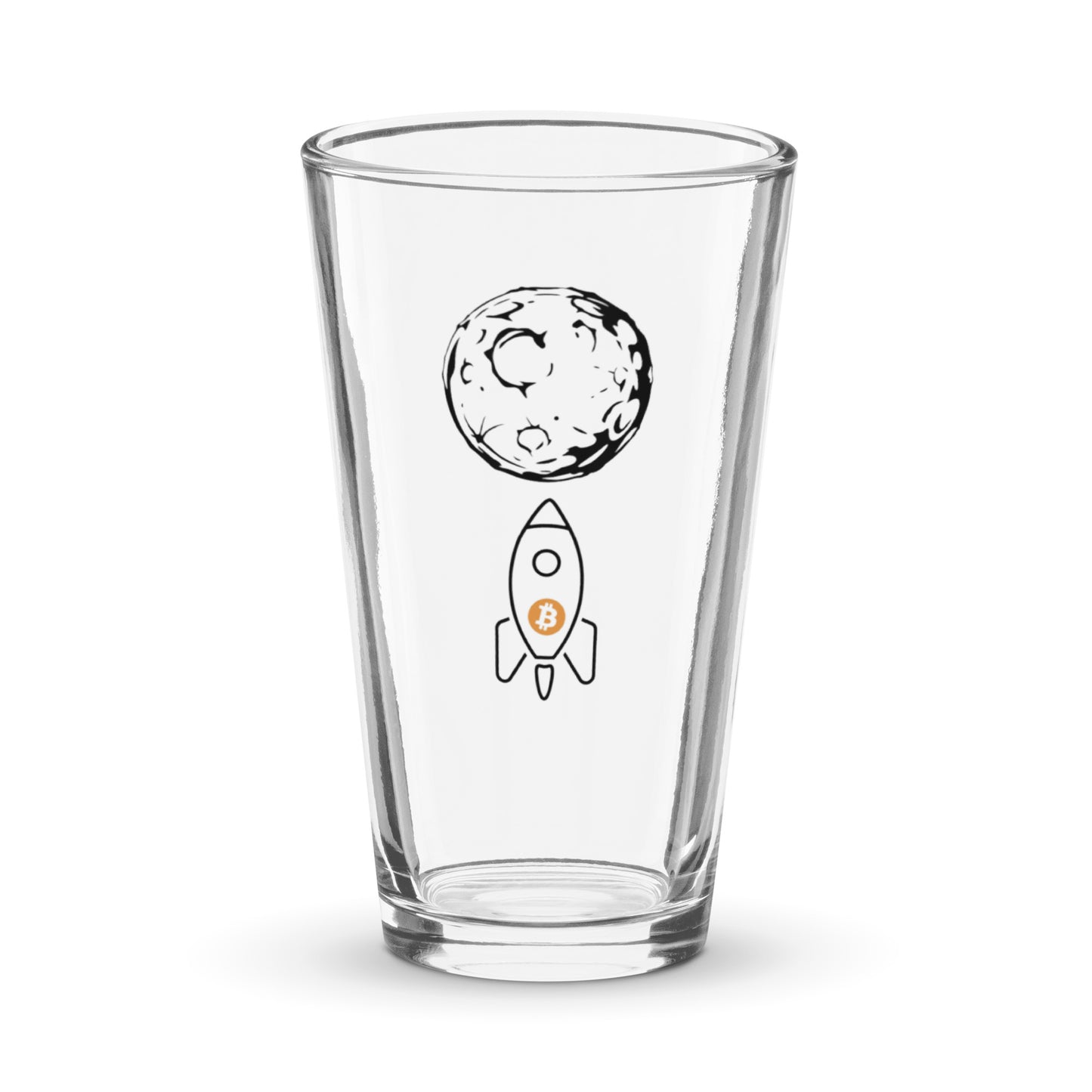 'To the moon' pint glass