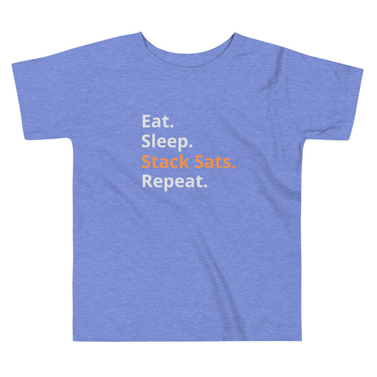 Toddler 'Eat. Sleep. Stack Sats.' Tee (Dark)