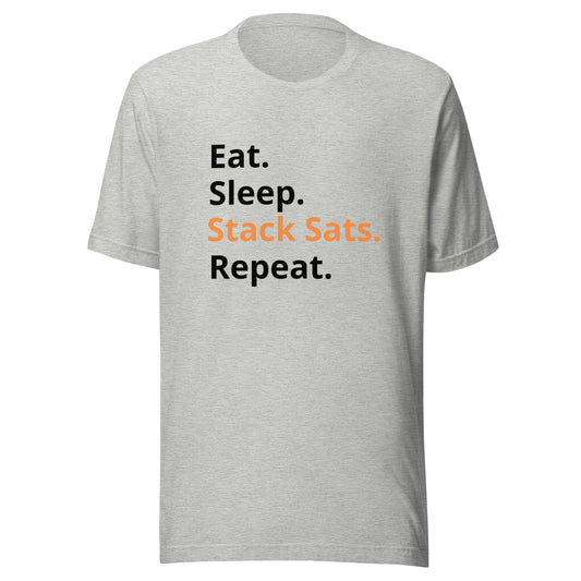 Unisex 'Eat. Sleep. Stack Sats.' t-shirt (Light)