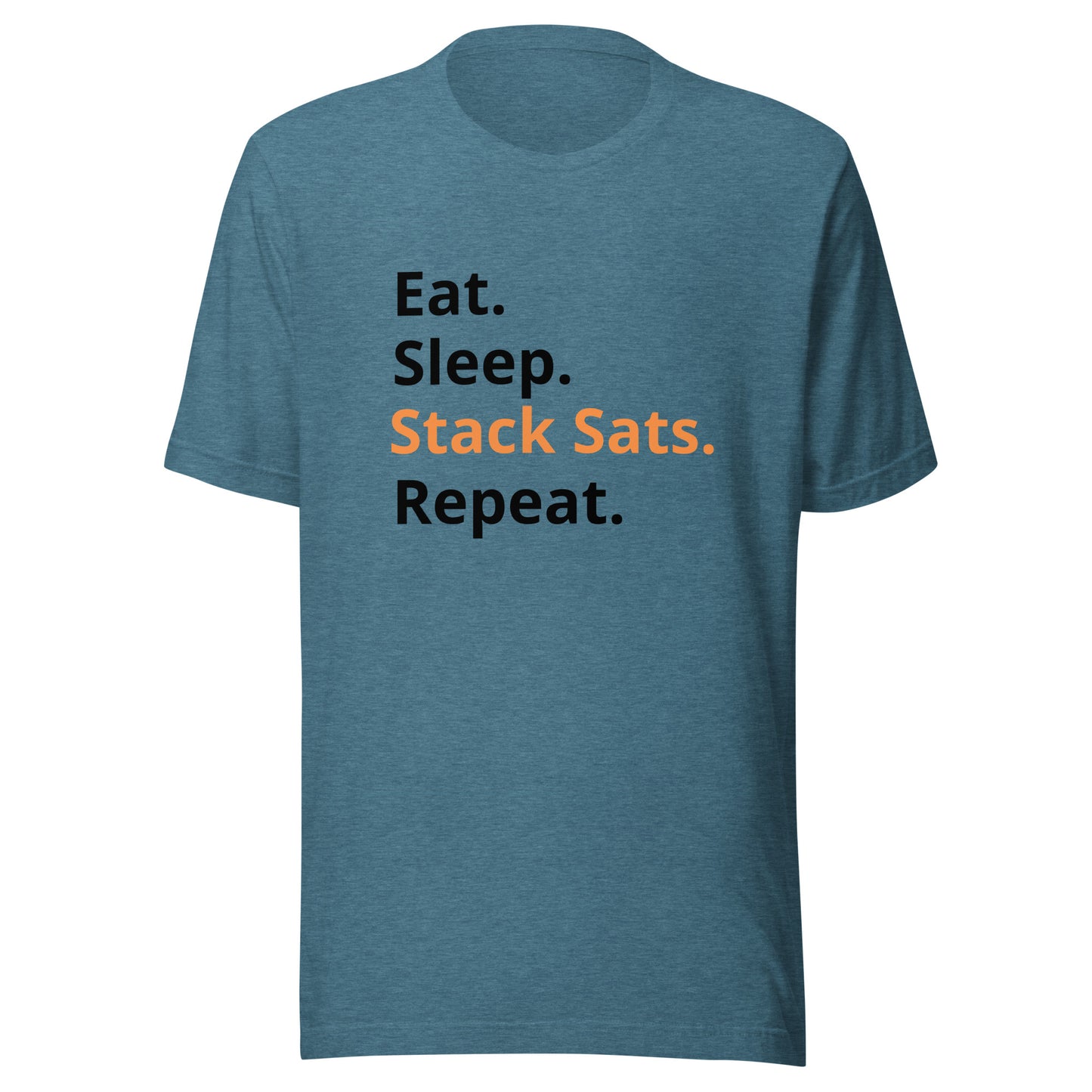 Unisex 'Eat. Sleep. Stack Sats.' t-shirt (Light)