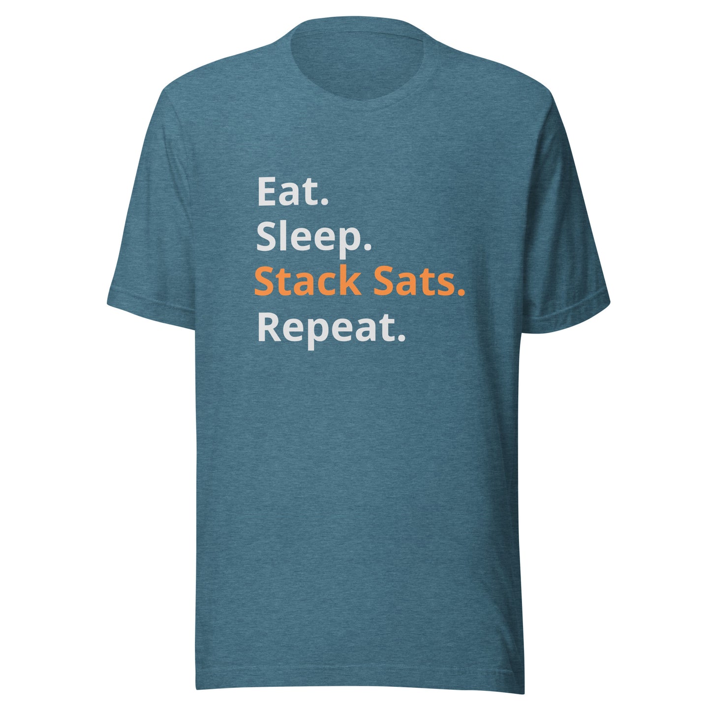 Unisex 'Eat. Sleep. Stack Sats' t-shirt (Dark)